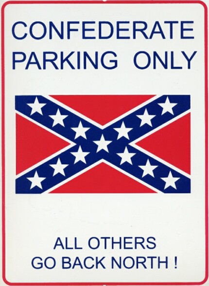 confederate parking only sticker