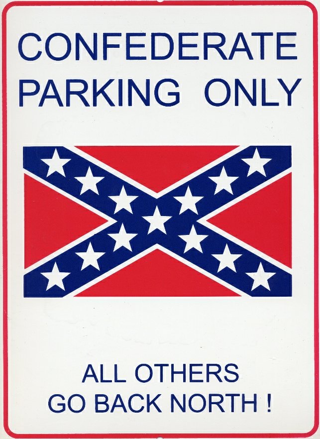 confederate parking only sticker