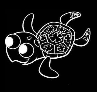 CRUSH BABY Turtle Decal Sticker