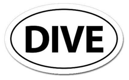 Dive Oval Sticker