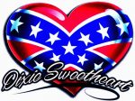 dixie sweetheart confederate flag sticker