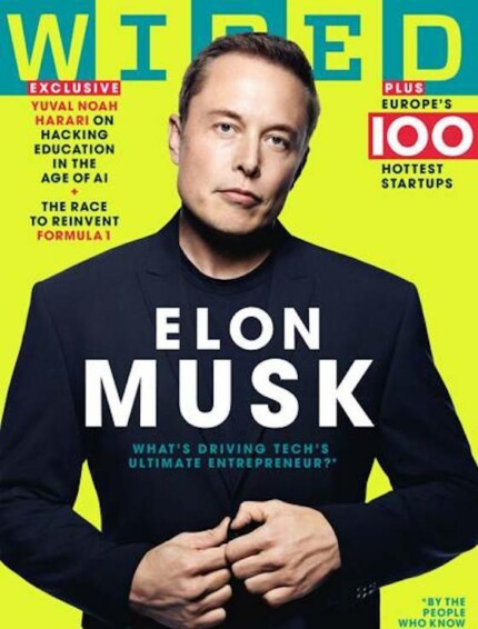 Elon WIRED cover sticker