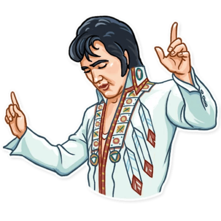 elvis presley the king music band sticker 14