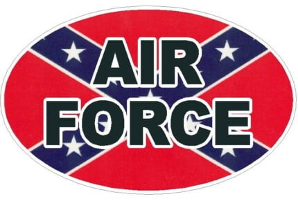 FLAG REBEL OVAL AIR FORCE DECAL