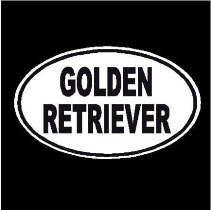 Golden Retriever Oval Decal