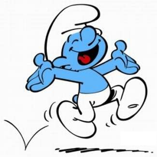 Happy Smurf Decal 3