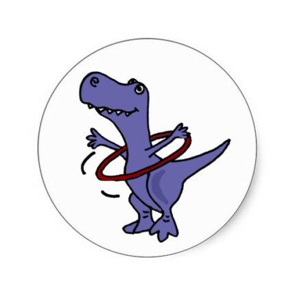 Hula Hoop Dino Sticker