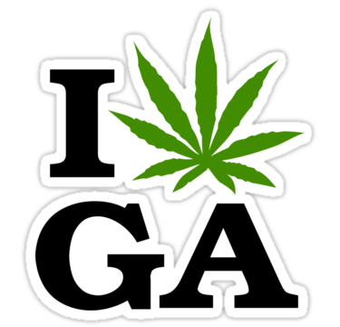 I Marijuana Georgia Sticker