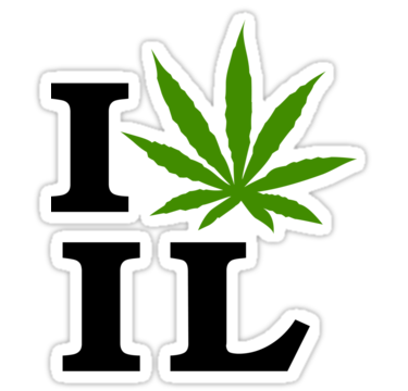 I Marijuana Illinois Sticker