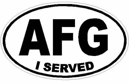 I served MILITARY OVAL DECALS - AFG