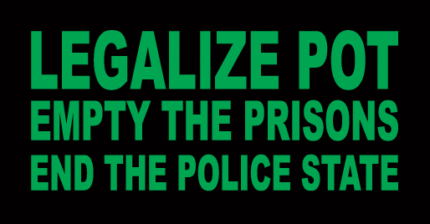 legalize pot end the police state bumper sticker