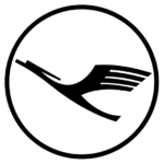 Lufthansa Black and White Circular Logo Sticker