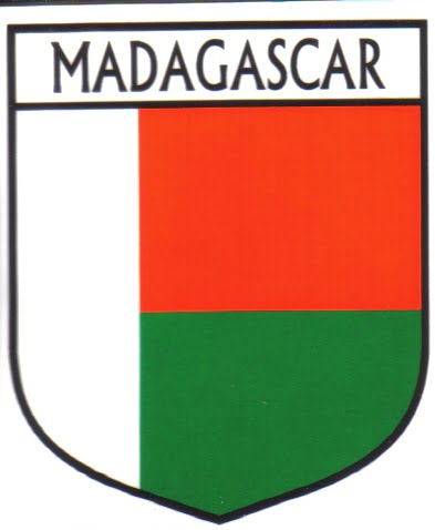Madagascar Flag Crest Decal Sticker