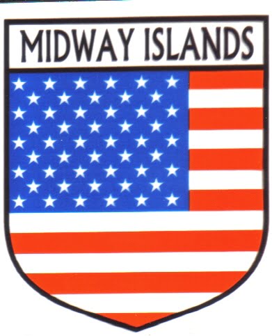 Midway Islands Flag Crest Decal Sticker