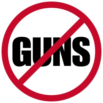 No Guns Circular Sticker