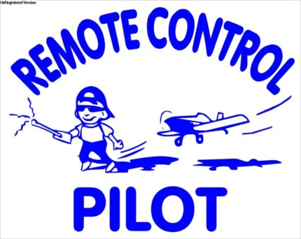 Remote Control Pilot Diecut Decal