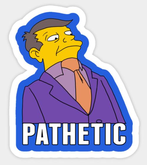 Simpsons Sticker PATHETIC Sticker