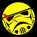star wars storm trooper smile face sticker