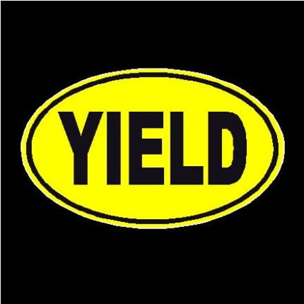 Yield Oval Decal