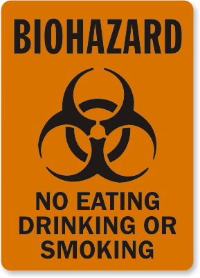 Biohazard No Eating Sign 2