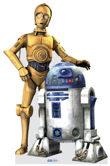 C3PO and R2D2 Decal