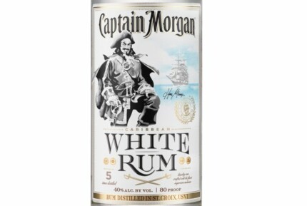 captian morgan white rum sticker