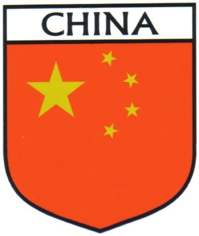 China Flag Crest Decal Sticker