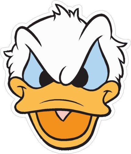 donald angry face sticker
