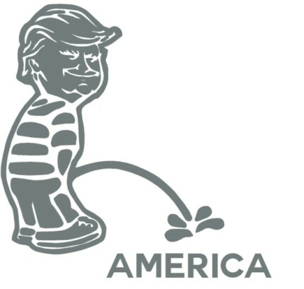 Donald Trump Peeon Decal AMERICA