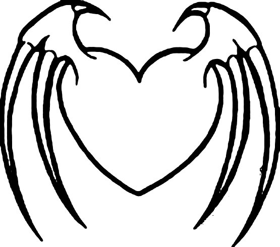 Heart with Claws Siecut Decal