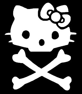 Hello K Skull and Crossbones Decal Sticker