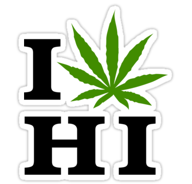 I Marijuana Hawaii Sticker