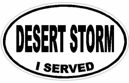 I served MILITARY OVAL DECALS - DESERT STORM