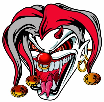 Jester-Head skull sticker 23
