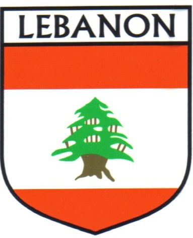 Lebanon Flag Crest Decal Sticker