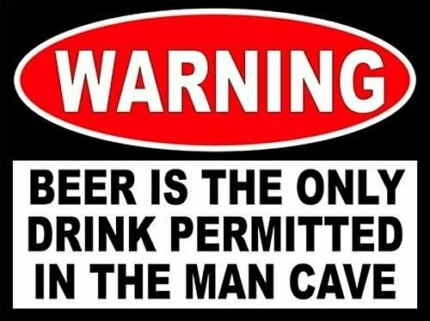 Man Cave 2 Funny Warning Sticker Set