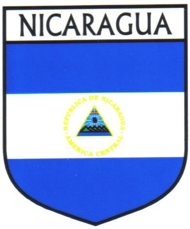 Nicaragua Flag Crest Decal Sticker