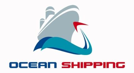 ocean shipping logo sticker