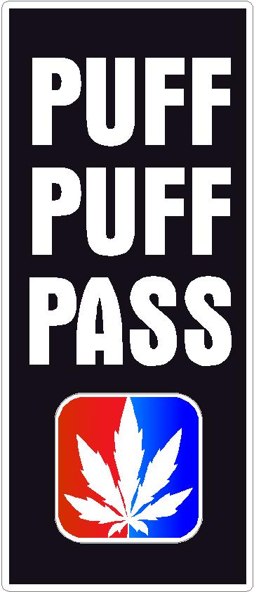 puff puff pass weed sticker