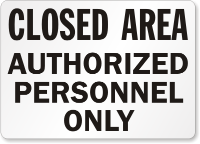Restricted Area Sign 2