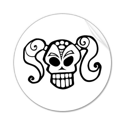 Skull Decal Sticker 15