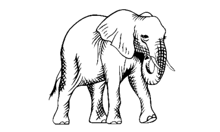 091 Elephant Vinyl Sticker