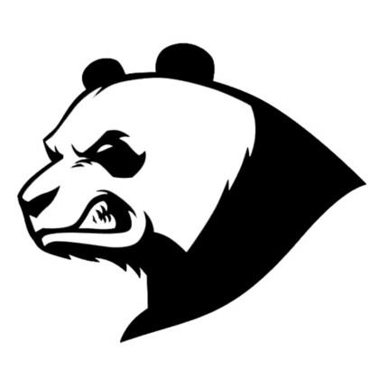 Angry Panda Bear Creative Animal Decal