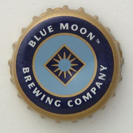 Blue Moon Bottle Cap Decal