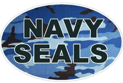 CAMO BLUE OVAL NAVY SEALS DECAL