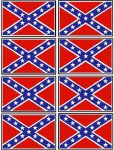 confederate flag sticker set - 8 total