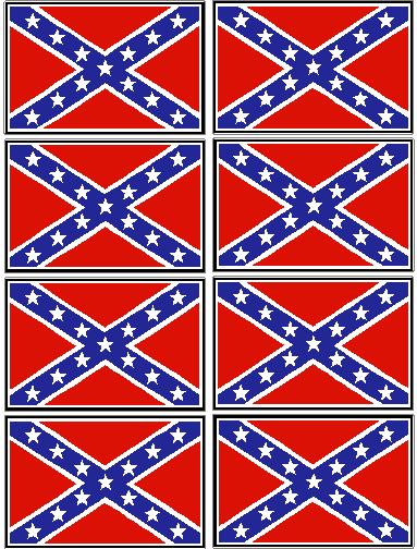 confederate flag sticker set - 8 total