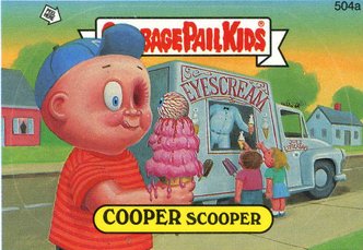 COOPER Scooper Funny Sticker Name Decal