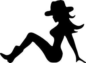 Cowgirl Mudflap Decal