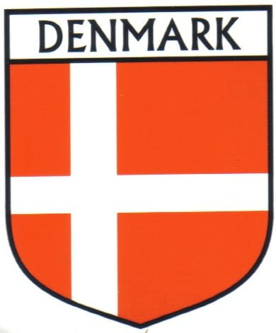 Denmark Flag Crest Decal Sticker
